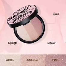 Хайлайтер для макияжа Палитра набор супер шелковистая текстура стойкий водонепроницаемый светящийся хайлайтер набор пудры 3 цвета J3