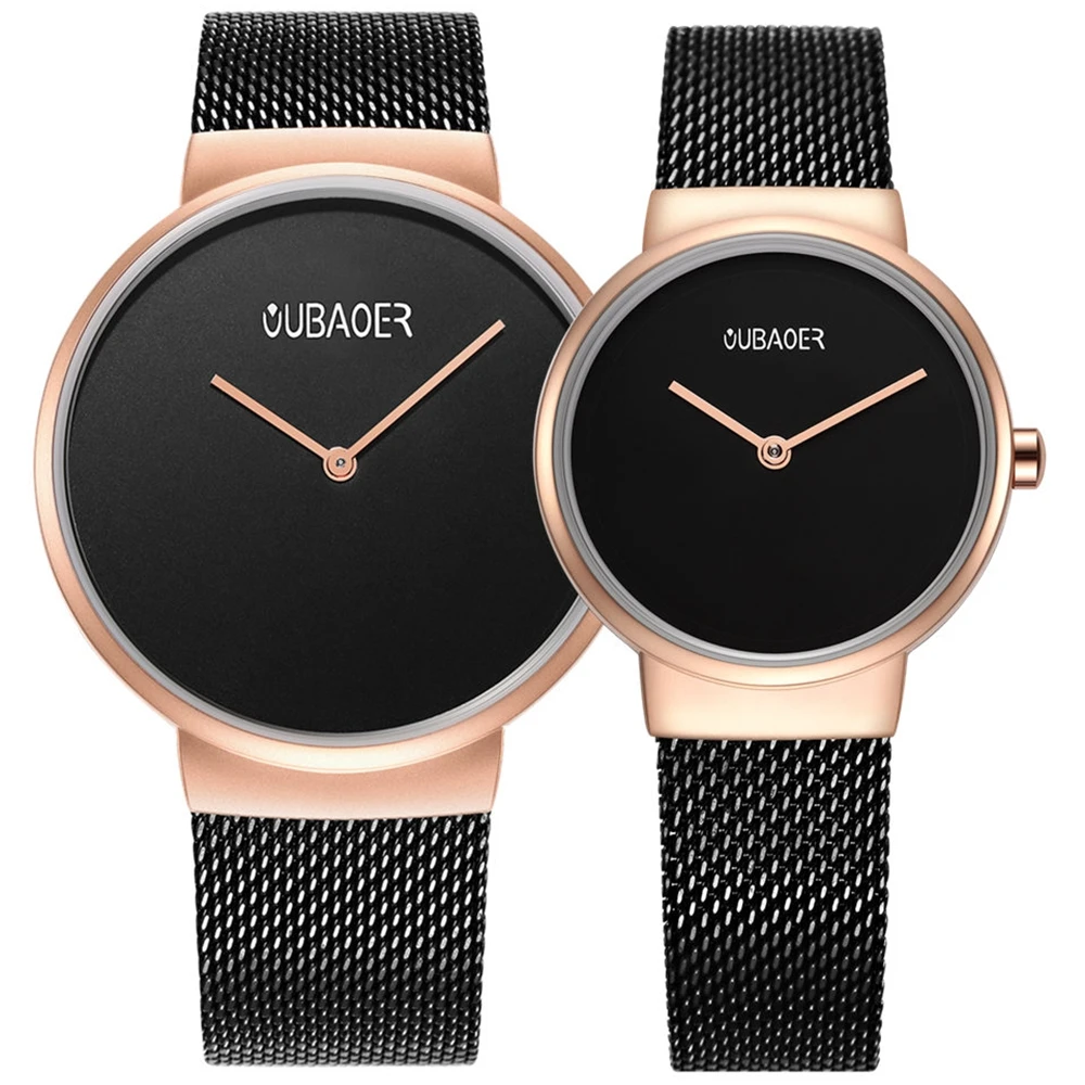 

Creative Lovers Couple Watch Quartz Wristwatch for Couples Gift Custom Watches Men Women Clock Dropshippng
