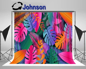 

Discount Tropical Green Palm Tree Leaves Plants Shrub Birthday backgrounds Computer print party photo backdrop