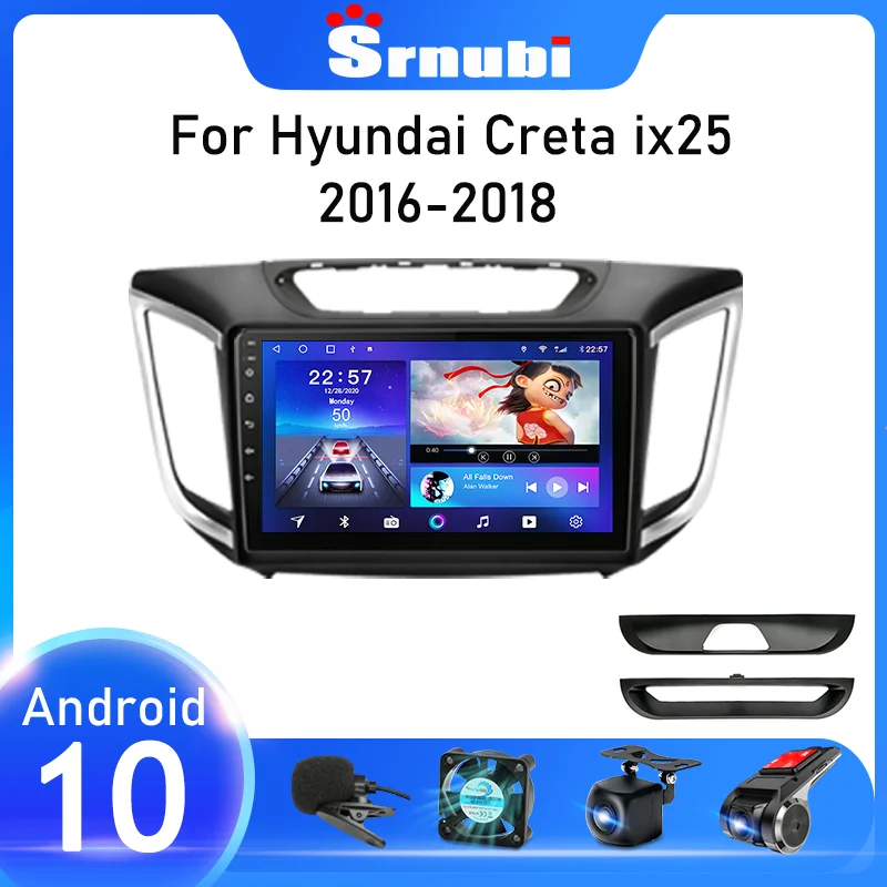 Автомагнитола Srnubi 2 Din Android 10 GPS Wi-Fi RDS DSP стерео DVD для Hyundai Creta Ix25 2016 2017 2018 | Автомобили