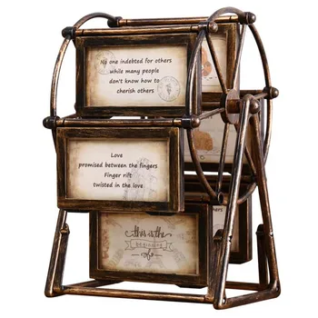 

Vintage Ferris Wheel Photo Frame Creative Multi-Box Photo Frame Frame Home Decor Picture Frame Crafts Photo Studio Wedding Decor