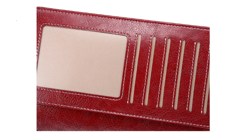 Модный кошелек женский из натуральной кожи RFID визитница женский длинный клатч Сумки Кошелек на молнии чехол для телефона Carteira Feminina