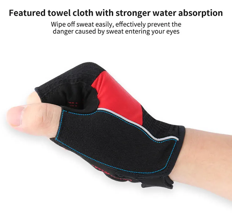 X-Tiger Anti-Slip Half Finger Cycling Gloves High Elastic Breathable MTB Bike Gloves Summer Bicycle Gym Fitness Sports Gloves