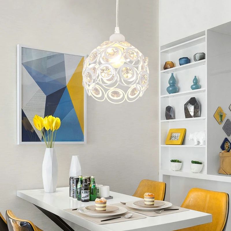 

2020 New Simple LED Domestic Single Head LED Decorate Small Pendant Lamp High Quality Crystal Three Head Restaurant Hanging Lamp