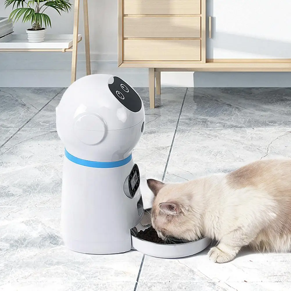 

Pet Automatic Feeders Dog Dispenser Feeder Pet Feeder Stainless Steel Bowl Voice Recorder Timing Programmable