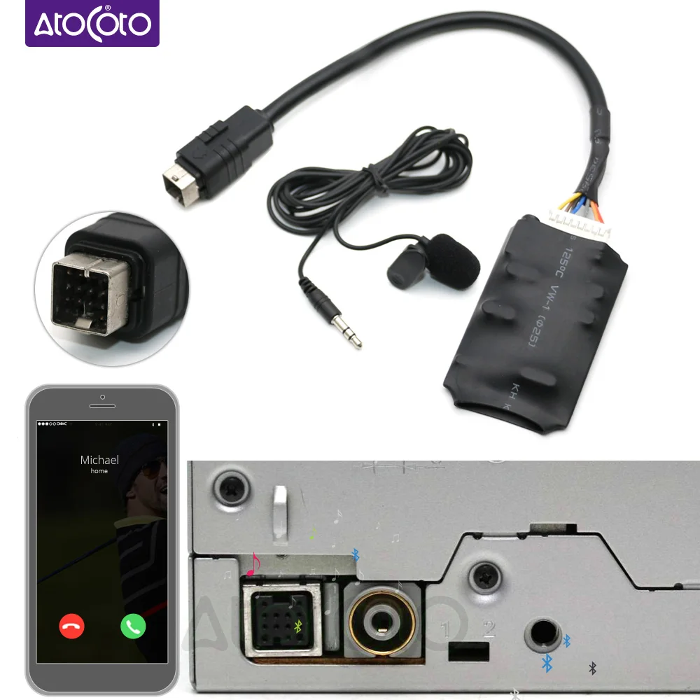 Astibym Adattatore Bluetooth Per Auto – Trasmetti Musica E Chiamate In Vivavoce Con Microfono, Ideale Per Suzuki Swift, Vitara, Jimny E Radio Clarion