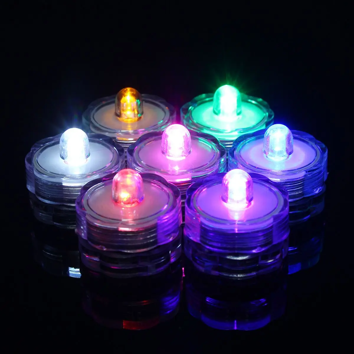 100 Light Up Tea Lights LED Candles Submersible Waterproof Wedding Party Vase 