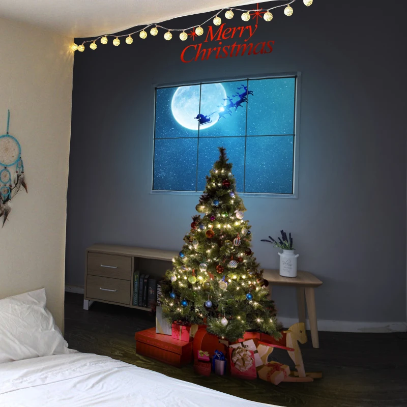 

Christmas tapestry Christmas tree wall tapestry holiday decoration household items decoration big blanket