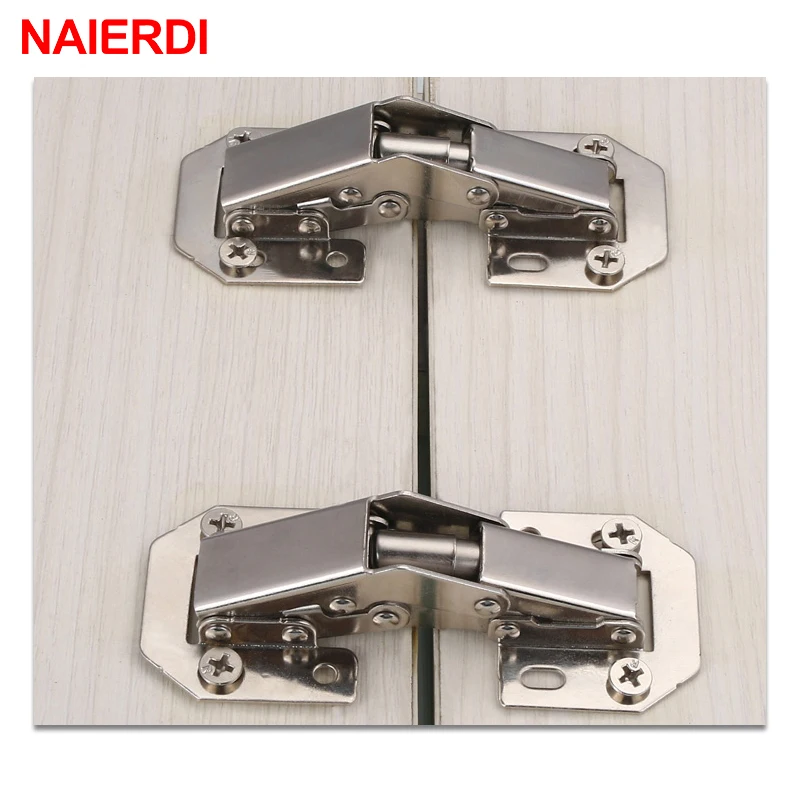 10 шт. гидравлические петли NAIERDI с шурупами|cupboard door hinges|hinge full overlayfull overlay hinge |