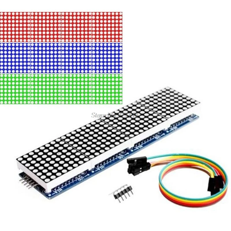 MAX7219 4 в 1 светодиодный дисплей точечная матрица Micro control ler MCU Модуль управления 5P