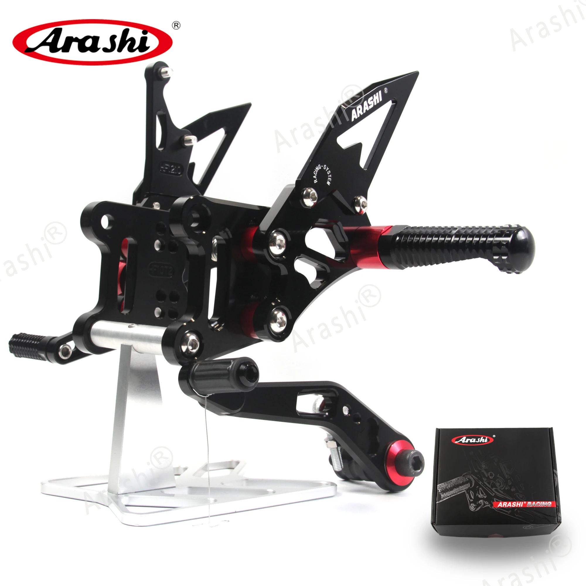 Arashi Rider Adjustable Footrest For SUZUKI GSX-R 1000 2017 2018 2019 CNC Foot Pegs For SUZUKI GSXR1000 GSXR 1000 GSX1000R