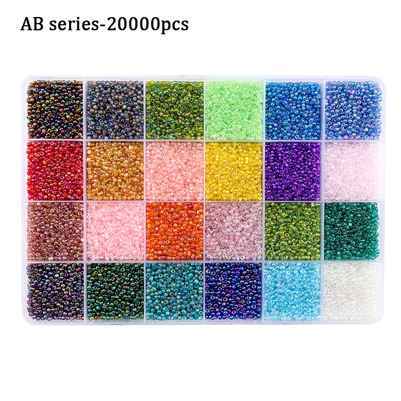 5000 Transparent Clear Glass Seed Beads 2mm (10/0) + Storage Box -  AliExpress