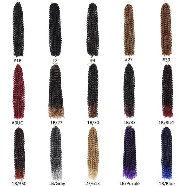 Aidaiya18inch Long Passion Twist Crochet Hair Extensions Synthetic Water Wave Braiding Hair Bohemia Crochet Braids 6