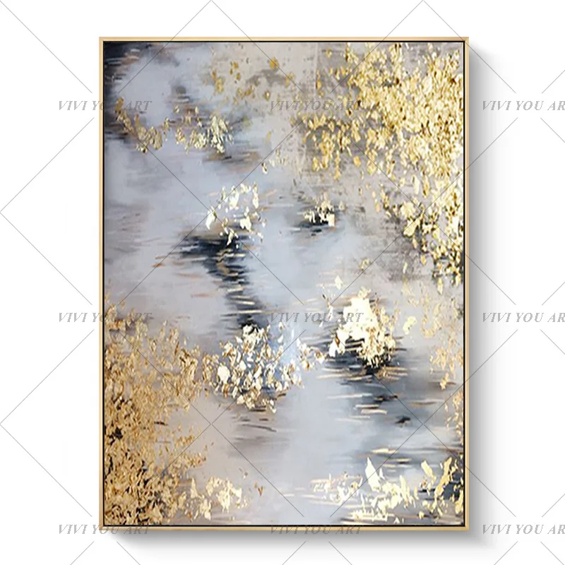 Большой размер ручная работа современная абстрактная Золотая картина маслом Морден Золотое Искусство пейзаж картины для гостиной украшения спальни