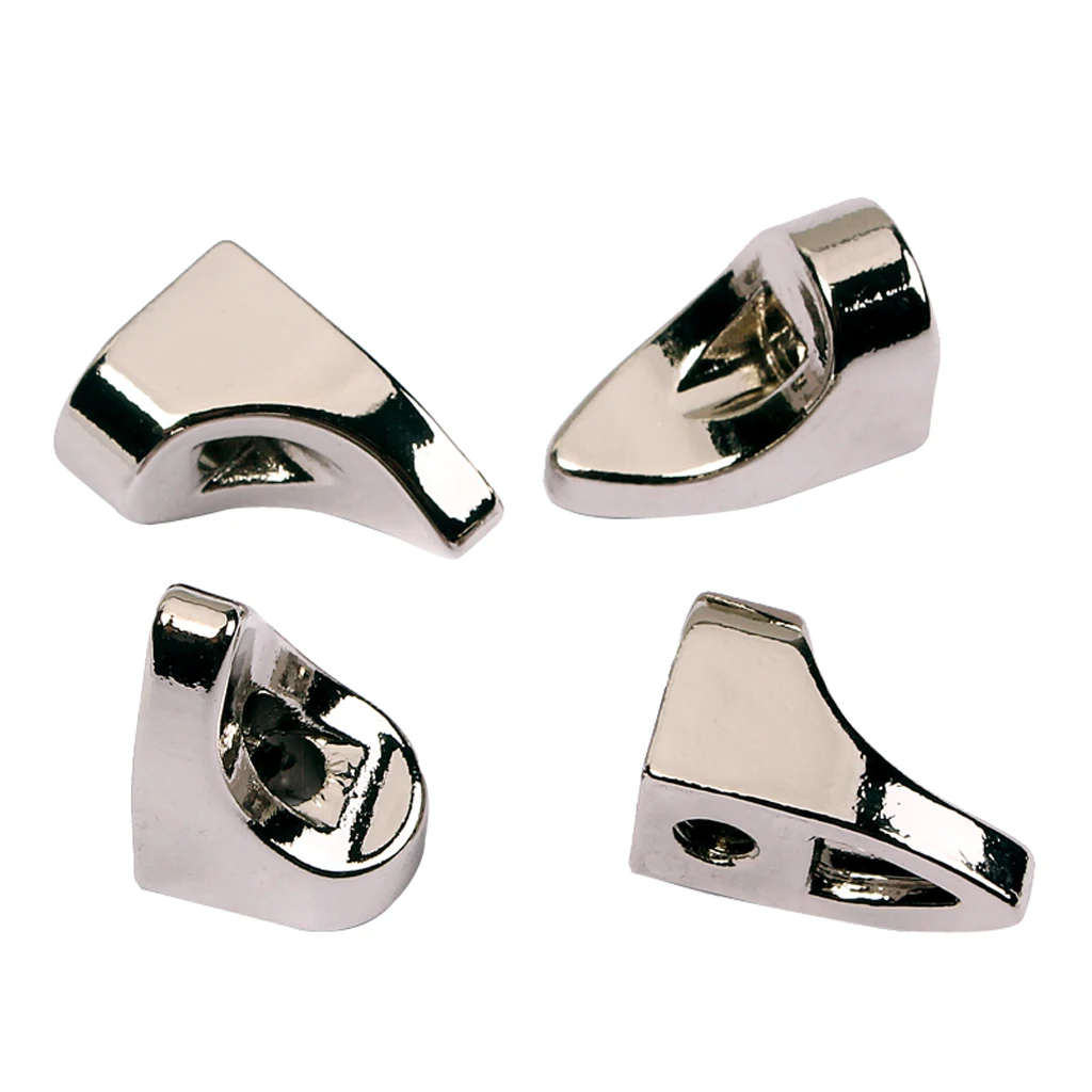 4pcs Zinc Alloy Banjo L-Shaped Bracket Stand Chrome Musical Instrument Accessory