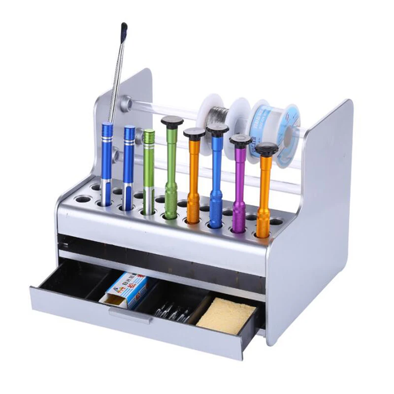

1PCS Multi Function DIY Repair Tool Desk Storage Rack Component Finishing Parts Screwdriver Insert Box