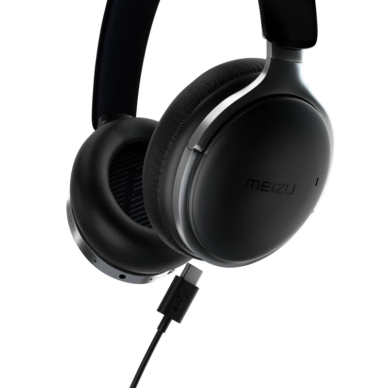 MEIZU HD60 ANC Bluetooth Wireless Headphones Type C Gaming Headset Audiophile Sleep Headset Active Noise Cancelling Headphone