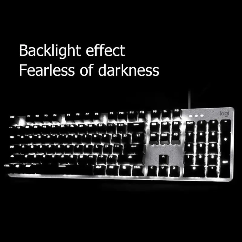 Logitech K845 104 ключи USB Проводная Подсветка Механическая игровая клавиатура для Win7/8/10 ABS полный связь с мультимедийная клавиатура