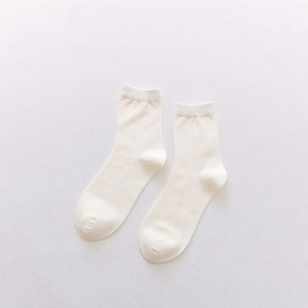 white DOIAESKV,, мужские хлопковые носки, черные деловые мужские носки, дышащие, весна, лето, осень, для мужчин, повседневные мужские носки - Цвет: white