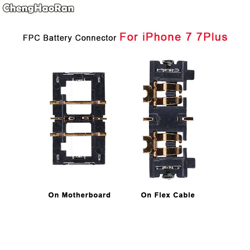 

ChengHaoRan 1Piece Inner FPC Connector Battery Holder Clip Contact For iPhone 7 7Plus 7P On Motherboard Main Board Flex Cable