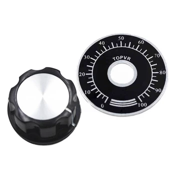 

10 Sets Potentiometer Knob Kit MF-A03 Dial Knob + MF-A03 Bakelite Knob With Scale Plate Sheet Scale Digital Potentiometer Set