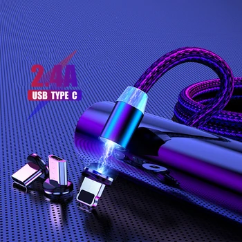 

Magnetic USB Cable Micro USB Type C Charger Cable Fast Charging For iPhone XS Max Samsung S20 Charge Magnet Android Phone Cord