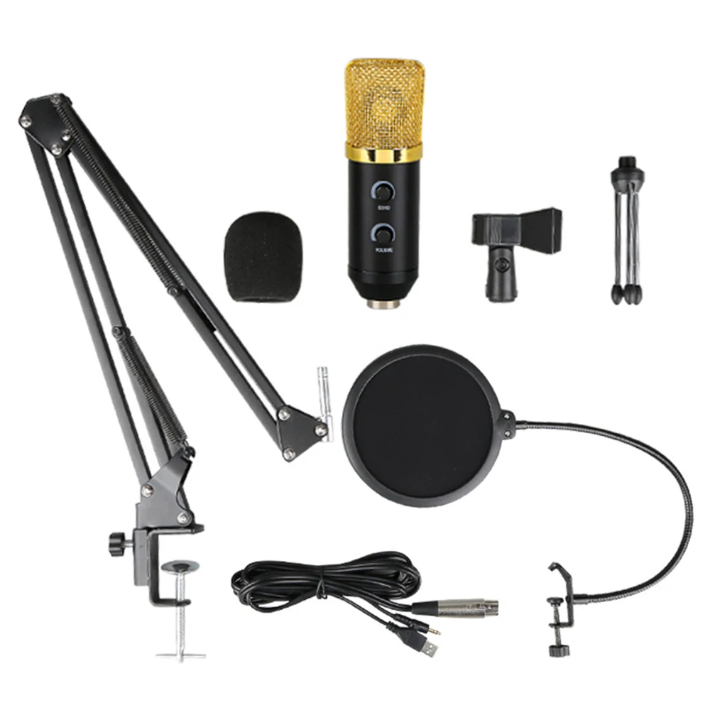 

Suspension Microphone Kit USB Echo Recording Condenser Microphone Set Professional Computer Recording Network Karaoke Microphone