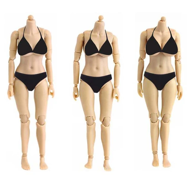 1/12 Scale Female Body Model Half-encapsulated Joint Movable Doll Model for  6in Action Figure