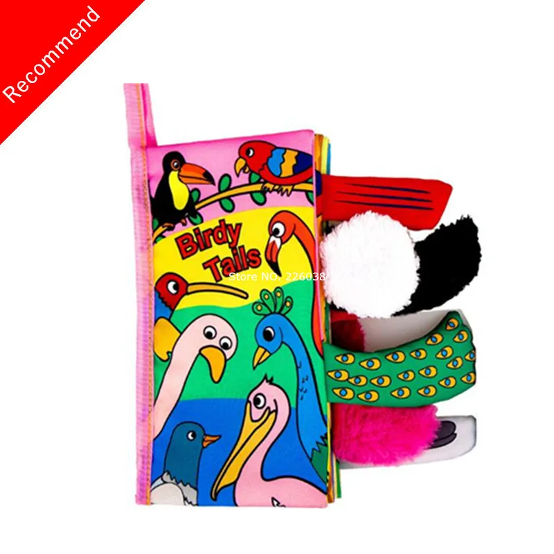 SZ47 Birdy Tails Детские игрушки, детские книги для раннего развития, тканевые книги для детей, Обучающие Развивающие книги, хвосты животных, динозавры SZ04 - Цвет: SZ47 Birdy Tails