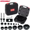 HYCHIKA Hole Saw Cutting Set Kit 19 Pcs Hole Saw Kit with 13Pcs Saw Blades 2 Drill Bits for Soft Wood Plywood Drywall PVC ► Photo 1/6