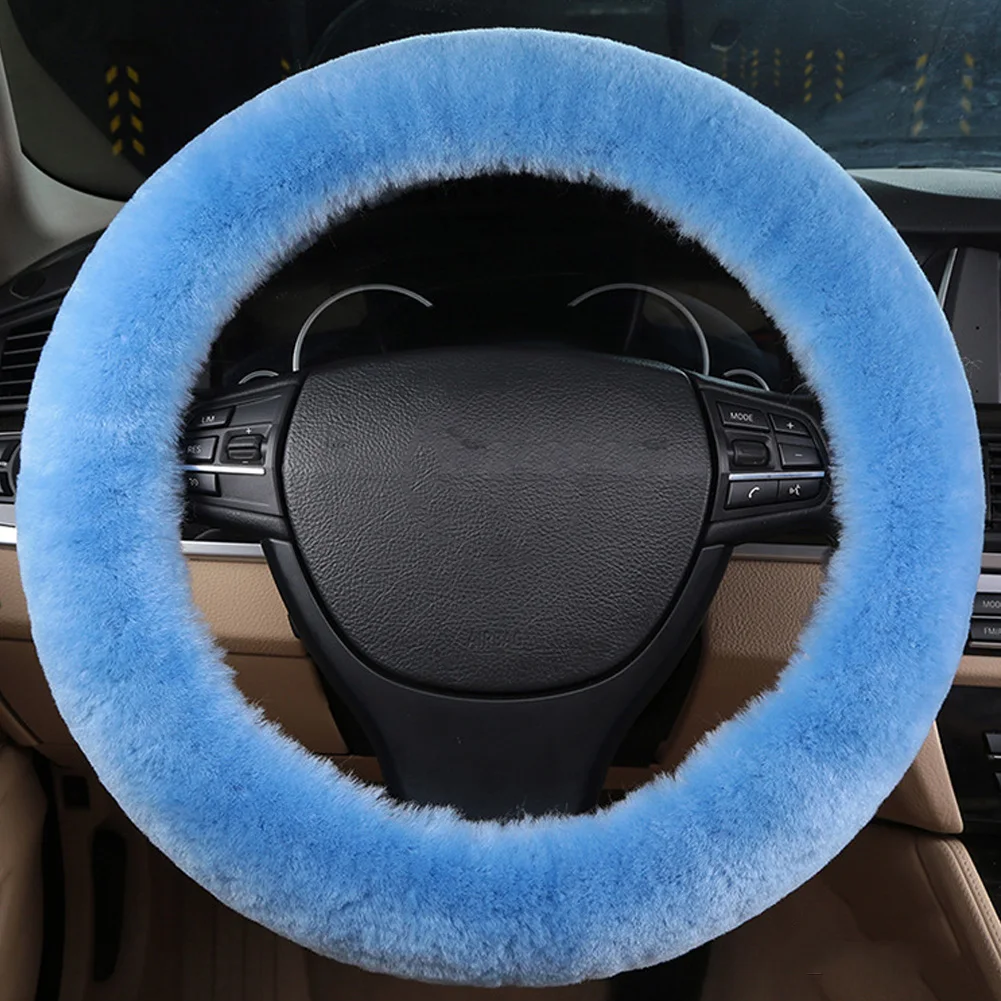 Ручной работы плюшевые эластичные Тип чехол рулевого колеса автомобиля DIY чехол рулевого колеса автомобиля авто в интерьере ручка набор аксессуаров