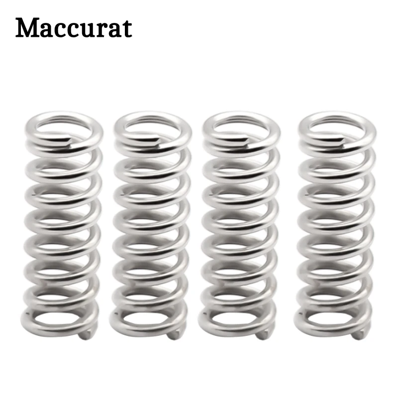 Maccurat 10pcs/Lot Feeder Springs Nickel Plating Stainless Steel Part Aluminum 1.2mm 5mm Length 20mm Springs 3D Printers Parts 1 bearing steel rod d type shaft grind flat linear rail round length 30 45 50 60mm diameter 5mm for voron motion parts