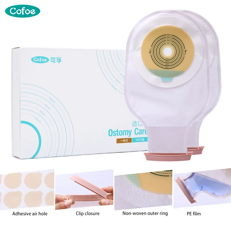 Cofoe 10 Pcs Colostomy Bags One Piece Ostomy Bag Cut To Fit Disposable Pouches Stoma Care Ostomy Bag Aliexpress