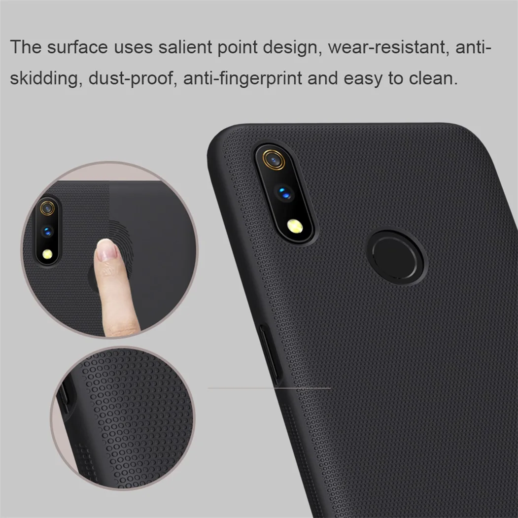Для OPPO Realme 3 Pro 5 Pro чехол Nillkin супер матовый защитный Жесткий PC задняя крышка Черный Защитный чехол для OPPO Realme3 Pro
