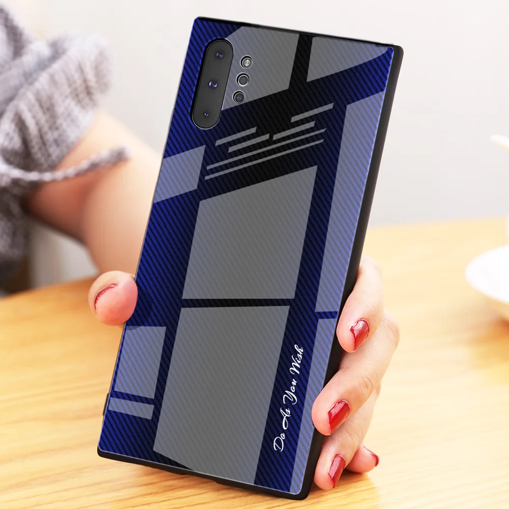 QUZONG градиент закаленное Стекло чехол для samsung Galaxy Note 10 9 8 S10 S9 S8 плюс A10 A20 A30 A50 A70 A80 A90 мягкая рамка Крышка