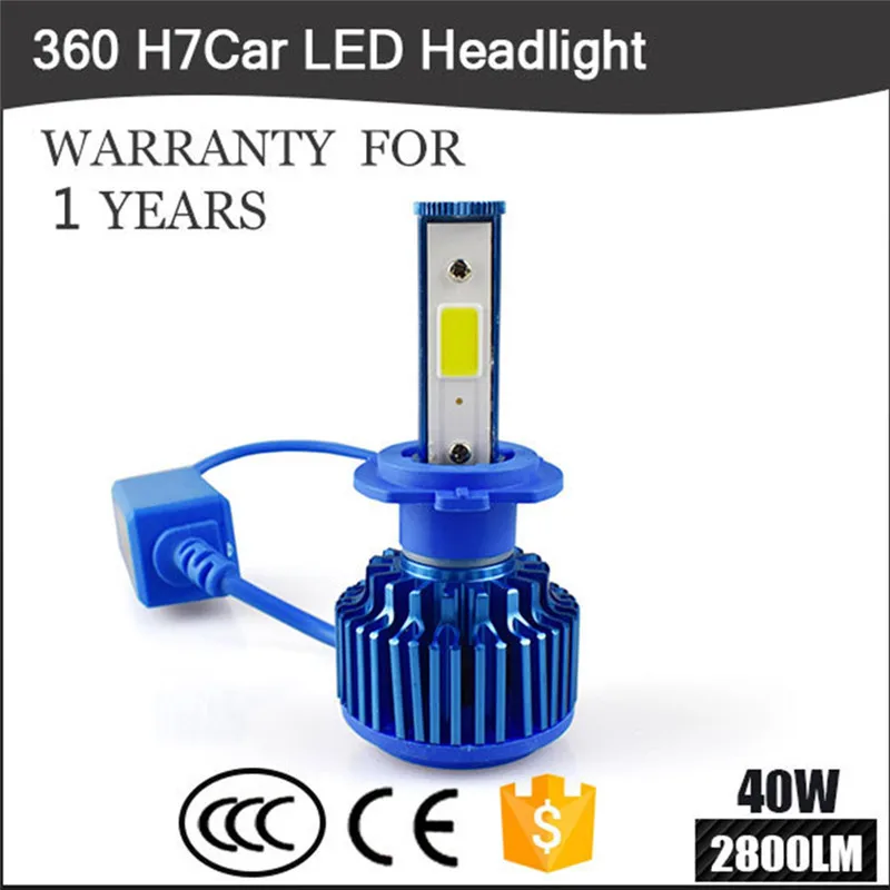 

buluode 6000K 12V 24V H3 H7 H1 9006 H13 H4 H11 headlight Led Bulbs Bullet Super Bright Turbo Fan 7 Blades Car Light
