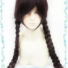 Fukawa touko 100 см длинный парик для косплея каштановый коричневый парик