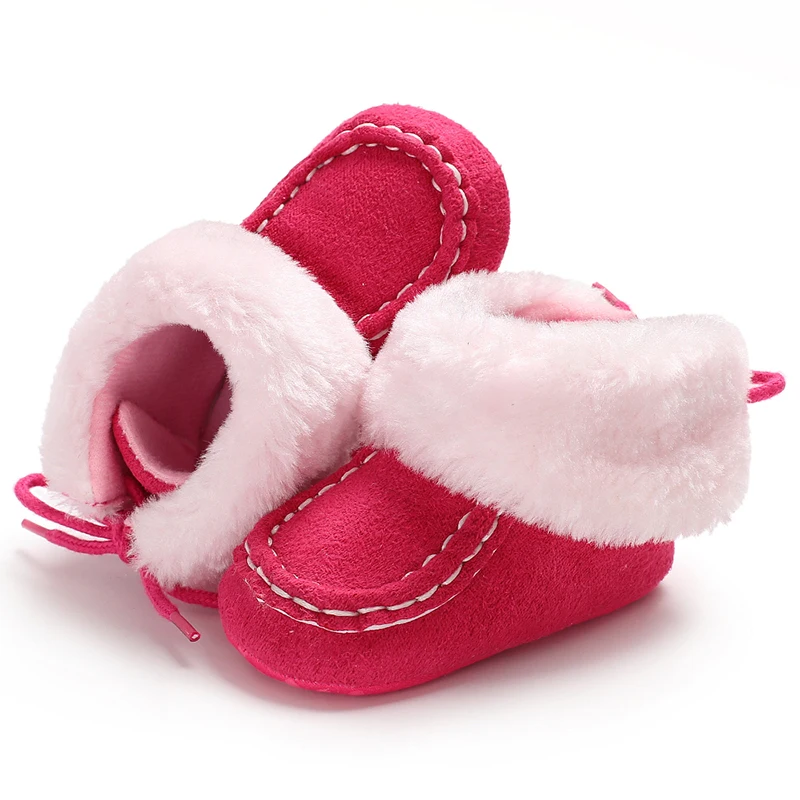 Pudcoco для маленьких девочек и мальчиков Теплые зимние ботинки новорожденных, малышей и детей младшего возраста состоящий из для отдыха в ночном клубе, обувь для мальчиков, на мягкой подошве противоскользящие кашемировая плюшевая детская обувь для детей, начинающих ходить