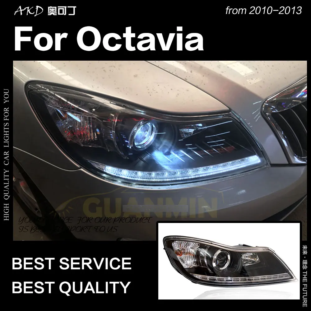 

AKD Car Styling Head Lamp for Skoda Octavia Headlights 2010-2013 Octavia LED Headlight DRL Hid Bi Xenon Auto Accessories