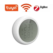 ZigBee-conexión inalámbrica que funciona con TuYa ZigBee Hub, Sensor de temperatura, humedad y presión del aire, Control inteligente