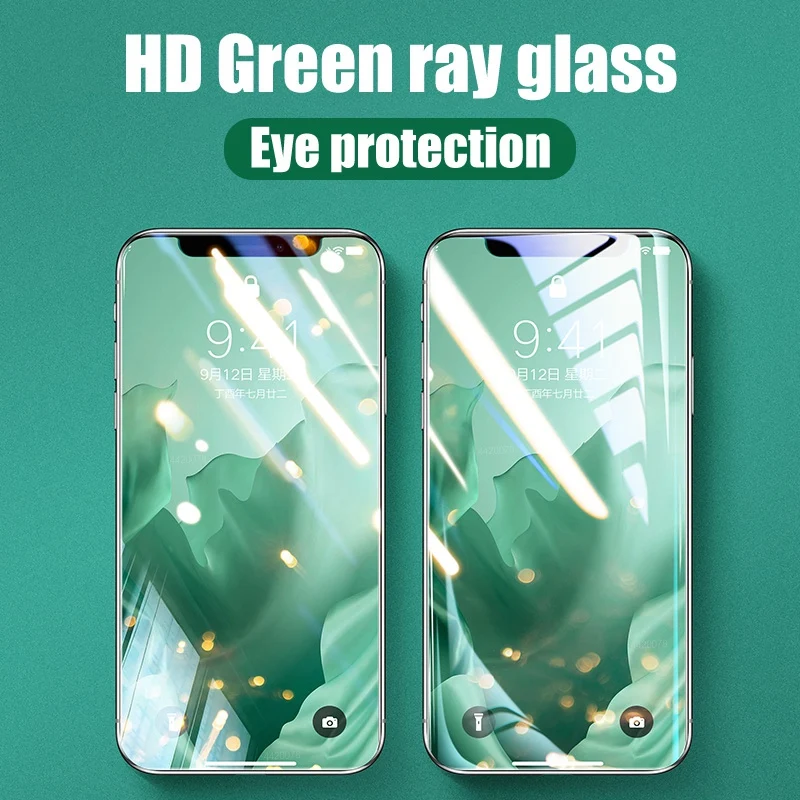 2 шт. защитная пленка из закаленного стекла зеленого света для Huawei Mate 30 20 10 Pro 9 Nova 4E