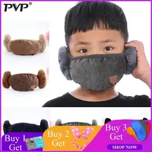 2019PVP Fashion Winter Warm 2 in 1 Mouth Mask Earmuffs Cartoon Dust and Wind Proof Cover Masks For Children