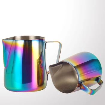 

Color Pull CupNew Style Multicolor Milk frothing jug Espresso Coffee Pitcher Barista Craft Coffee Latte Stainless Steel Milk Jug