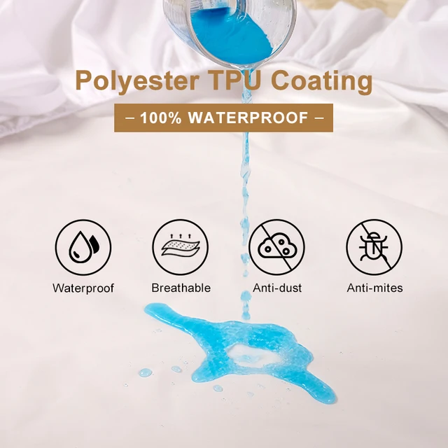 2022 Waterproof Mattress Cover Printing Anti-mite Waterproof Bed Mattress Protector Material Breathable&Skin-friendly 2
