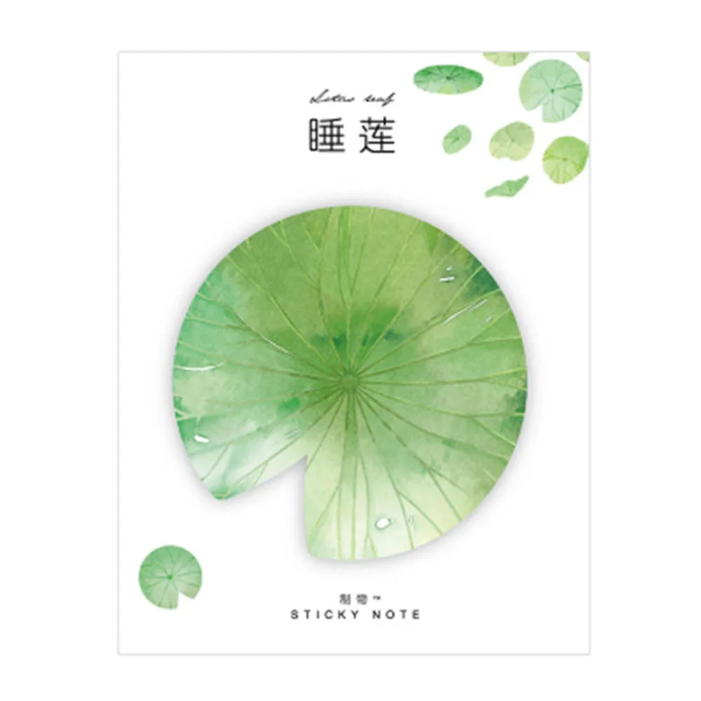 Cute Kawaii Natural Plant Leaf Sticky Note Memo Pad Note Office Planner Sticker Paper Korean Stationery School Supplies - Цвет: 1