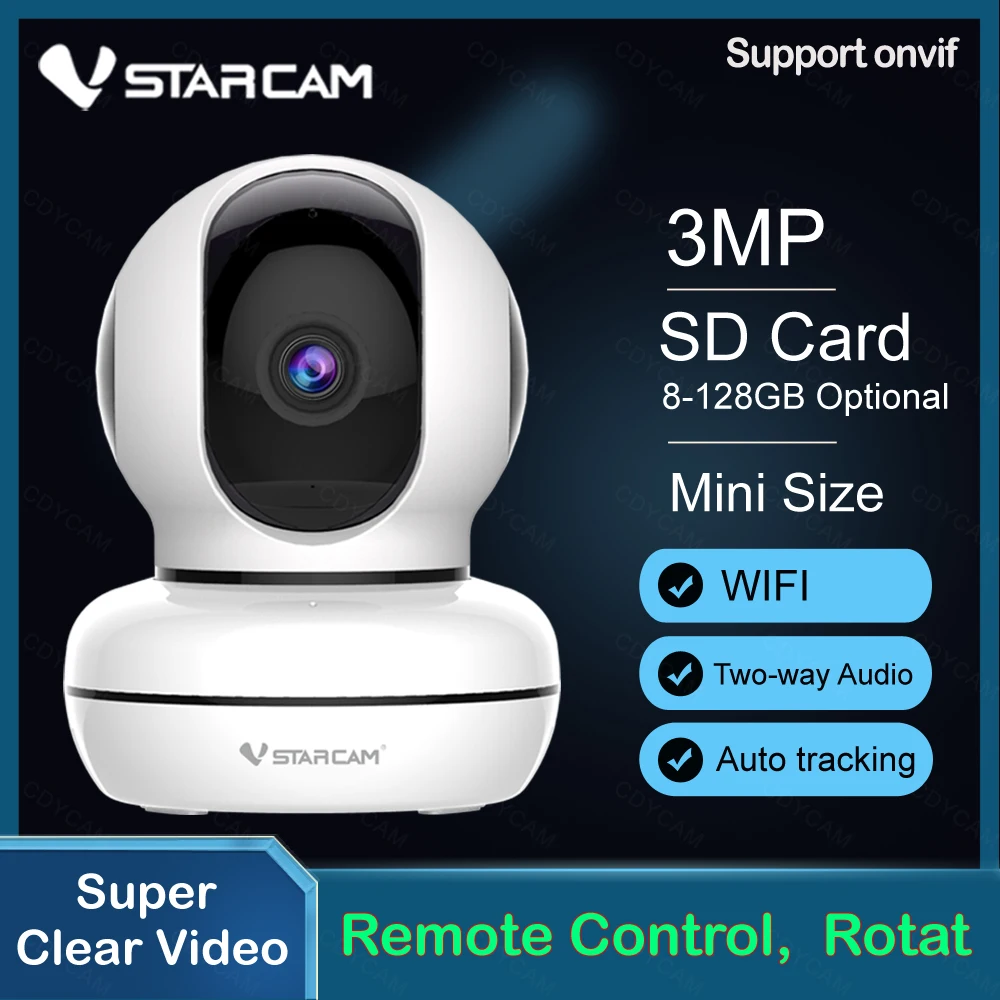 IP-камера видеонаблюдения Vstarcam c46S 3 Мп 2 МП ИК двусторонняя аудиосвязь