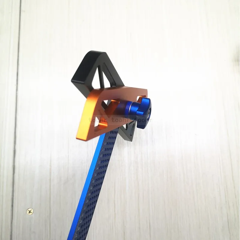 300/400mm Adjustable angle Woodworking T Ruler Hole Positioning Crossed Marking Gauge Aluminum Allo