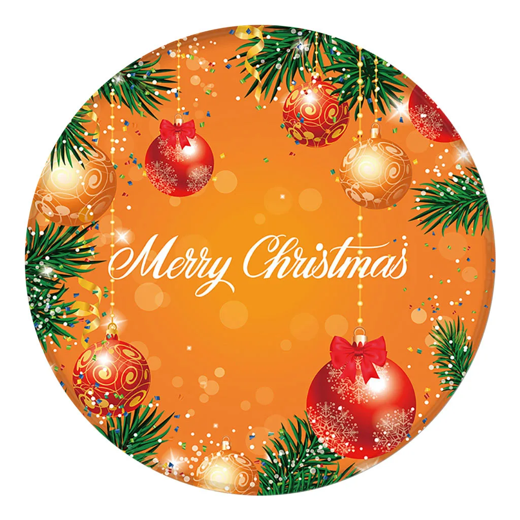 Merry Christmas напольный коврик круглый коврик кухонный дверной проем напольный коврик ванной 60 см водонепроницаемый домашний коврик T3