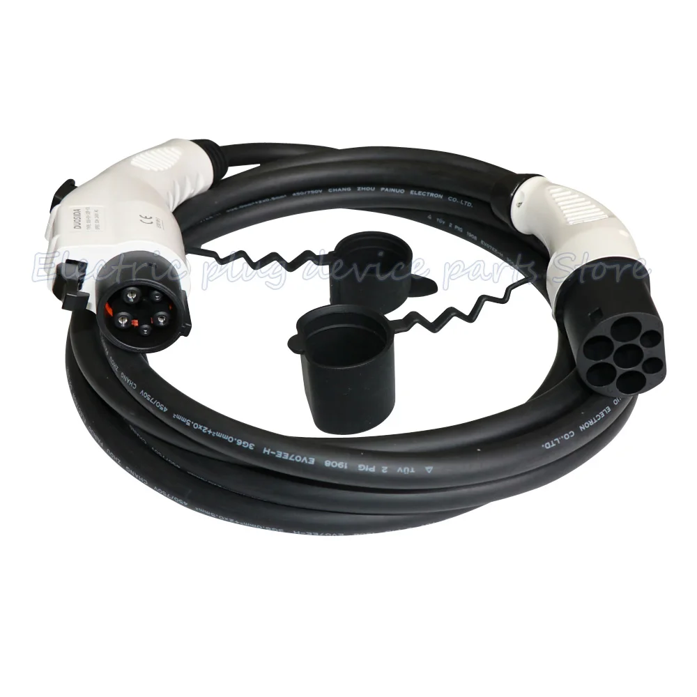  32A EV Charging Cable for Electric Vehicle Type 1 to Type 2 SAE J1772 to IEC 62196-2 5M Charging St