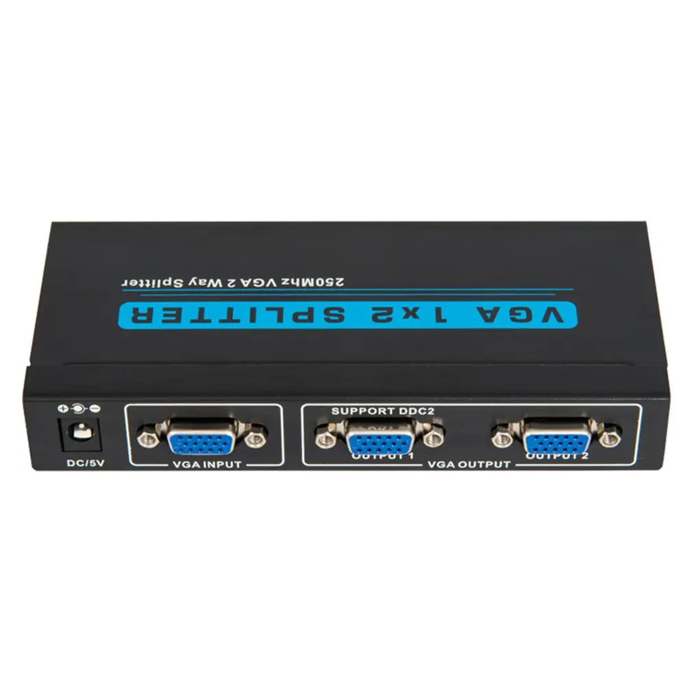 T-Vg Серия 1X2 Vga сплиттер 150 МГц/250 МГц/350 МГц Vga сплиттер Suppor Rgb аналоговый канал полоса пропускания 1920X1440 разрешение